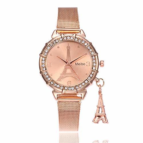 Place Bestow Reloj de Pulsera de Cuarzo de Acero Inoxidable MEIBO Fashion Women