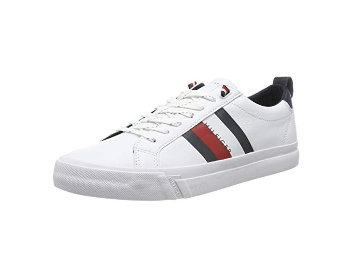 Fashion Tommy Hilfiger Flag Detail Leather Sneaker