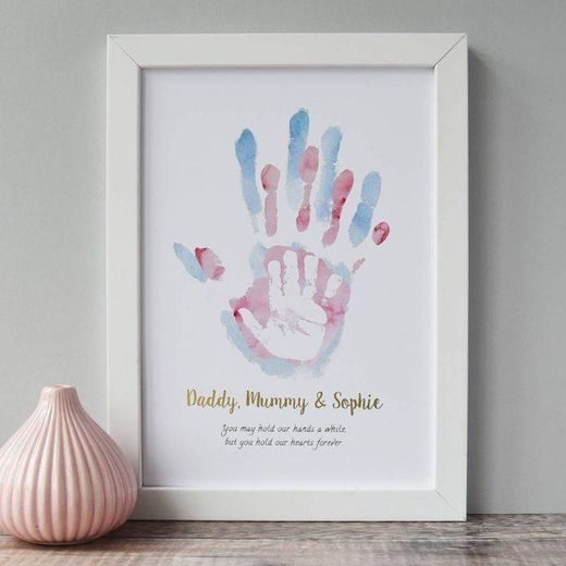Mummy, Daddy and child's Handprint Print