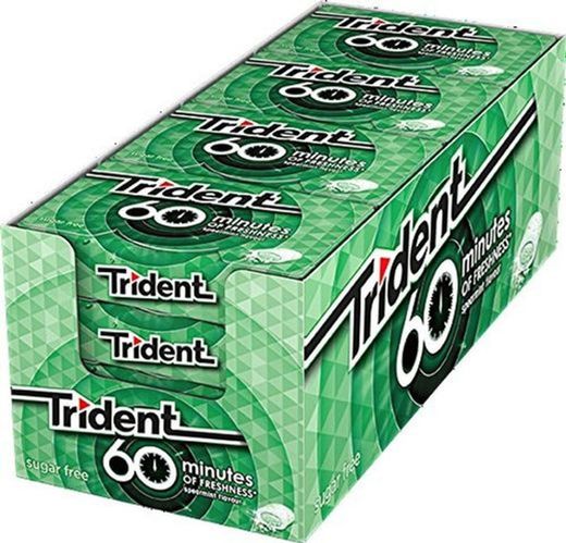Trident Chicle Sin Azucar Hierbabuena 60 Minutes 20 gr