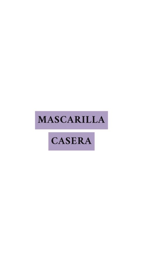 Fashion Mascarilla casera🥛