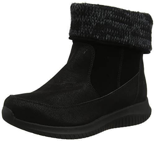 Social Skechers Women's ULTRA FLEX Ankle boots, Black