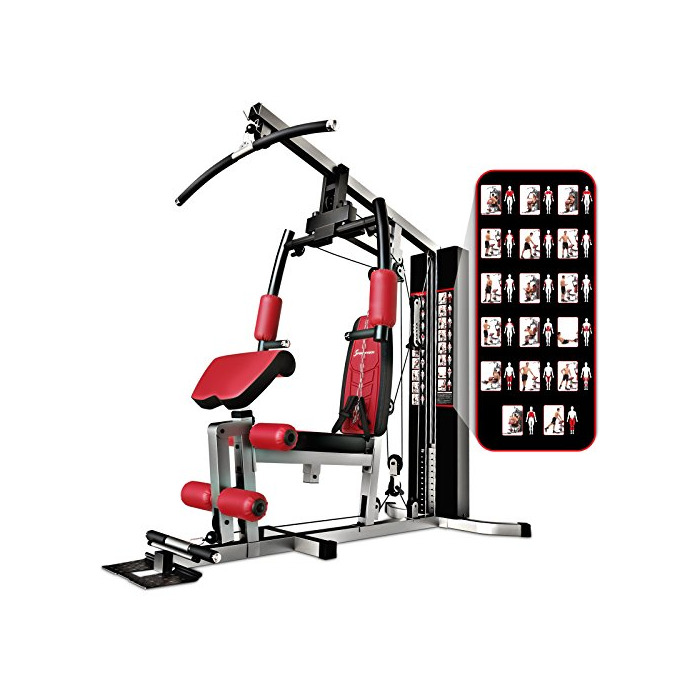 Social Sportstech HGX100 Multiestación musculación Premium 45en1 Sirve para innumerables Posibilidades de Entrenamiento