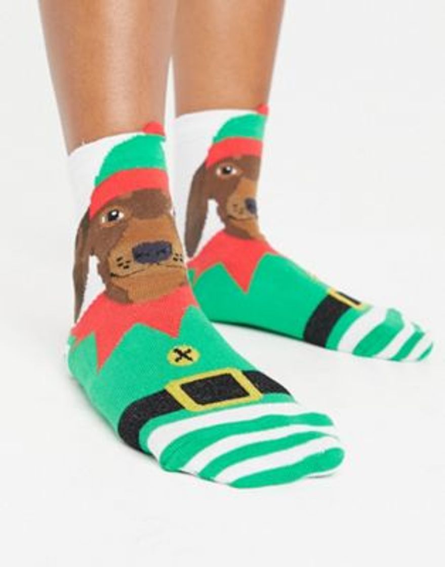 Producto Calcetines navideños de perro salchicha ASOS