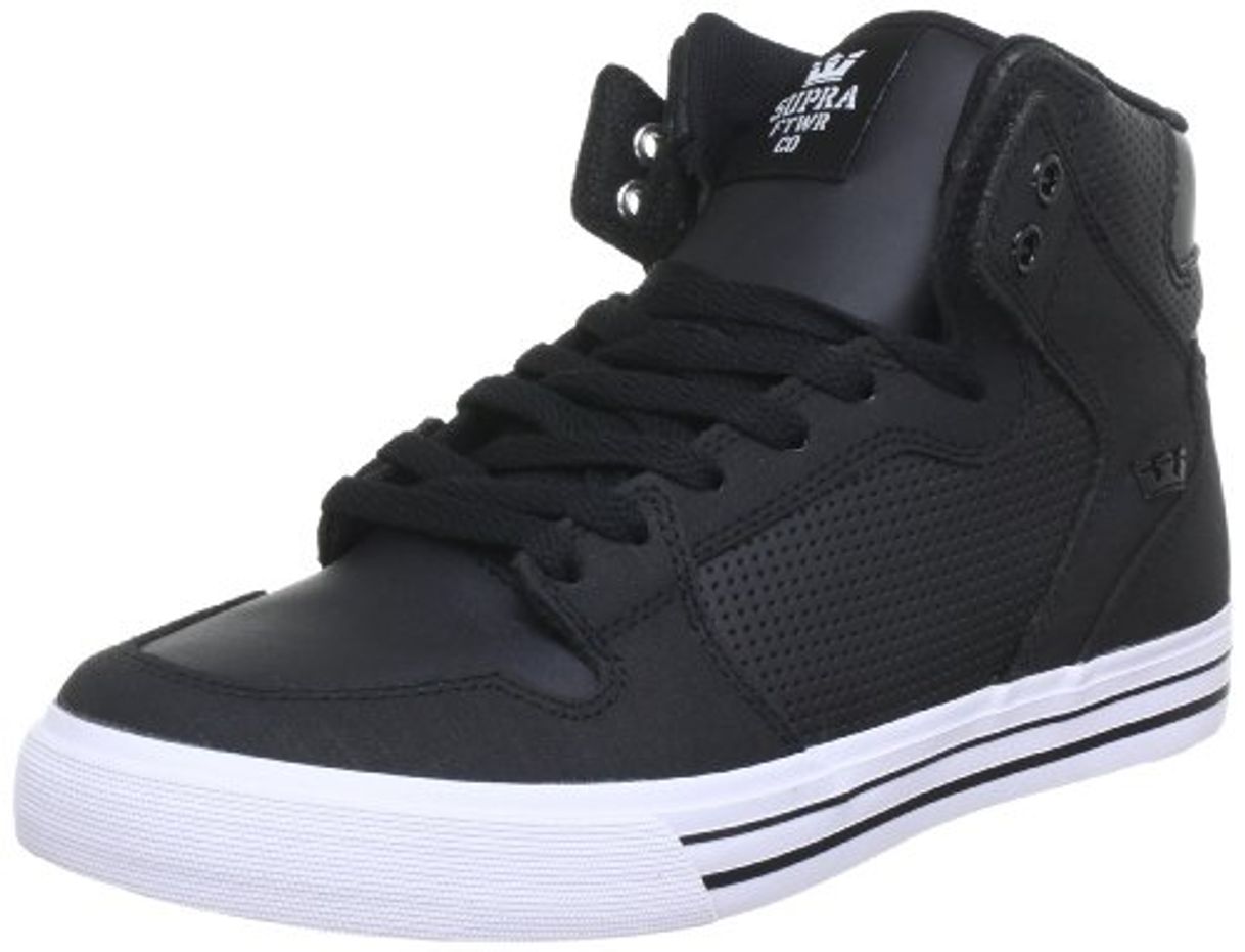 Fashion Supra VAIDER - Zapatilla alta de cuero hombre, Black