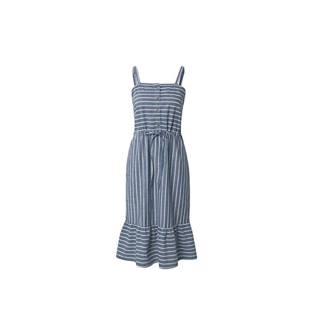 Fashion Vero Moda VMCARY Chambray Strap Dress GA Vestido Informal