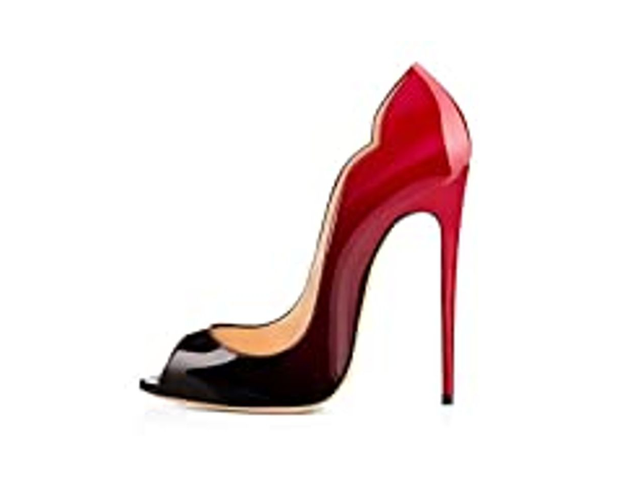 Social EDEFS Mujer Verano Zapatos De Tacon De Punta Elegantes Estiletes Zapatos Negro