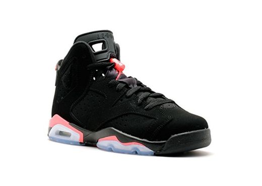 Nike Air Jordan 6 Retro BG, Zapatillas de Deporte para Niños, Negro/Rojo