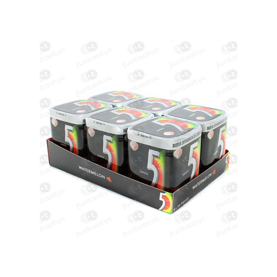 Product FIVE BOX SANDIA GRAGEAS 6 TARROS 30 CHICLES