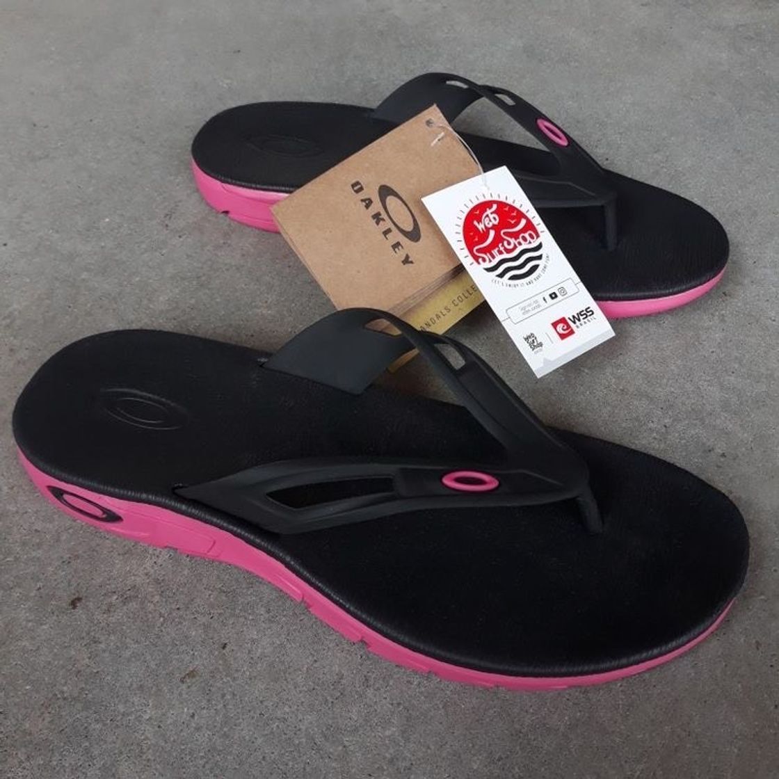 Fashion Chinelo oakley rest rosa neon 2.0