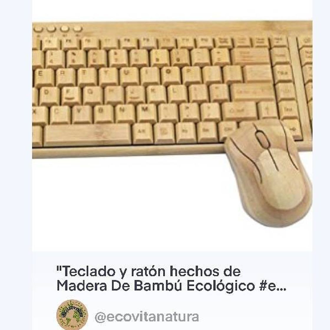 Productos Espectacular teclado y ratón hechos de Madera De Bambú 