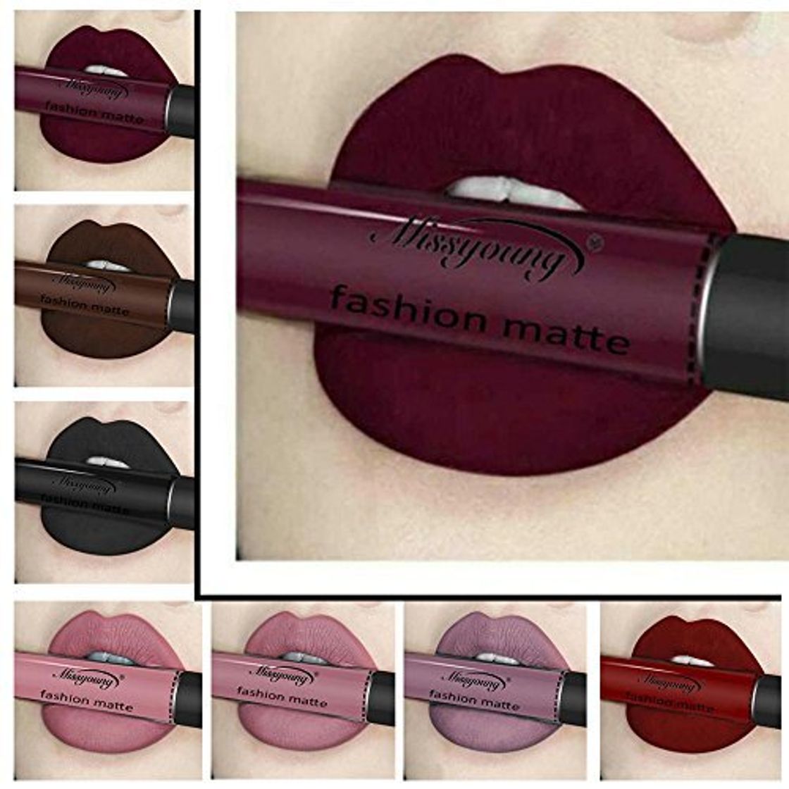 Beauty Pintalabios Mate Larga Duracion Labial de Maquillaje Profesional 12 Colores para Niñas