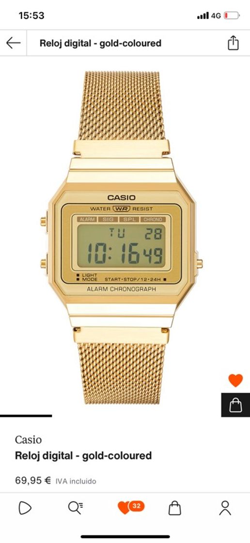 Fashion Casio Reloj digital - gold-coloured/dorado - Zalando.es