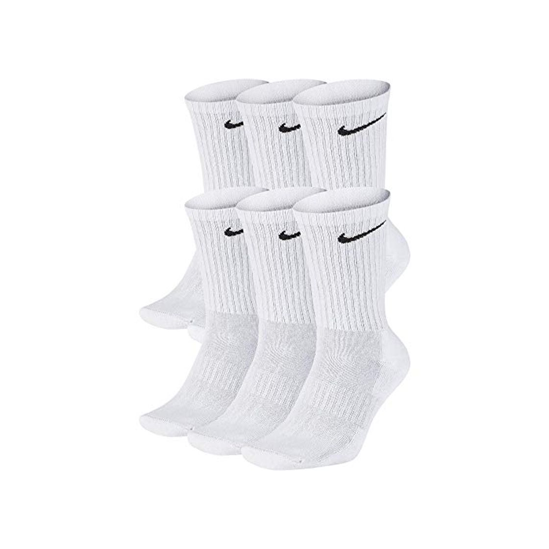 Fashion Nike U Nk Everyday Cush Crew 6pr-BD Calcetines, Hombre, Blanco