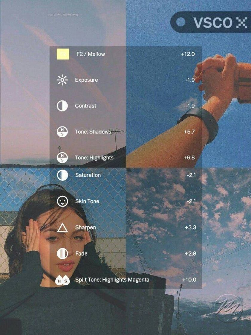 Moda Filtro vsco 