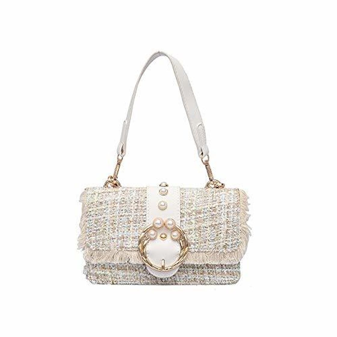 Productos WM BAG Bolso Para Mujer Bolso Bandolera Lana Perla Chica Cadena Bolso