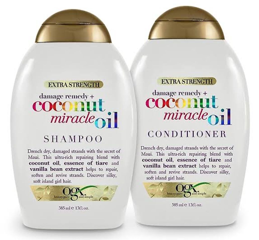 Moda Shampoo y acondicionador, OGX Coconut miracle oil 