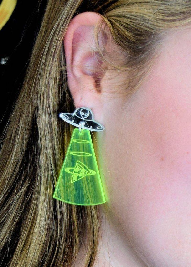 Moda Alien Pizza Abduction Earrings