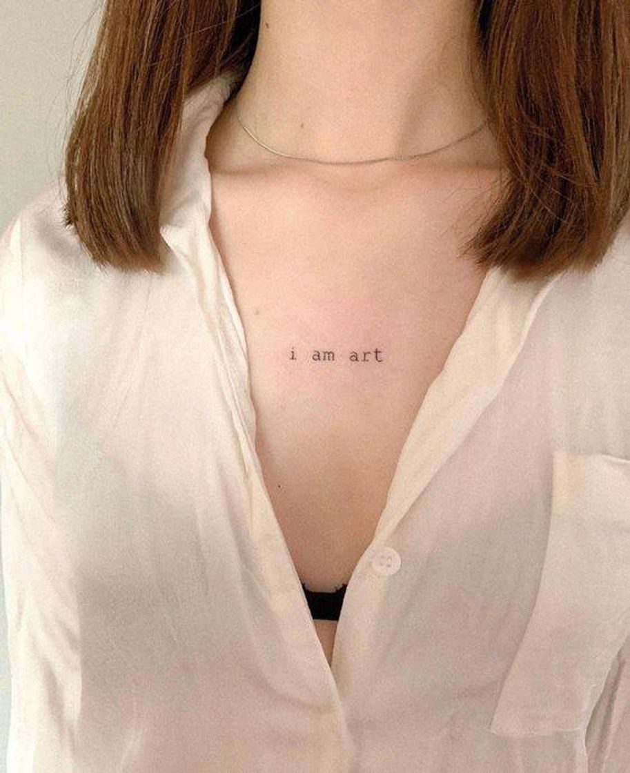 Moda Minimalist tattoo "I am Art"