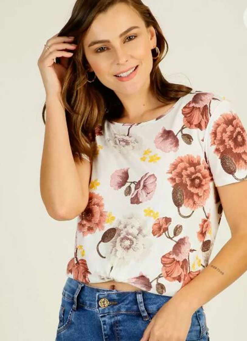 Fashion Blusa Estampa Floral 