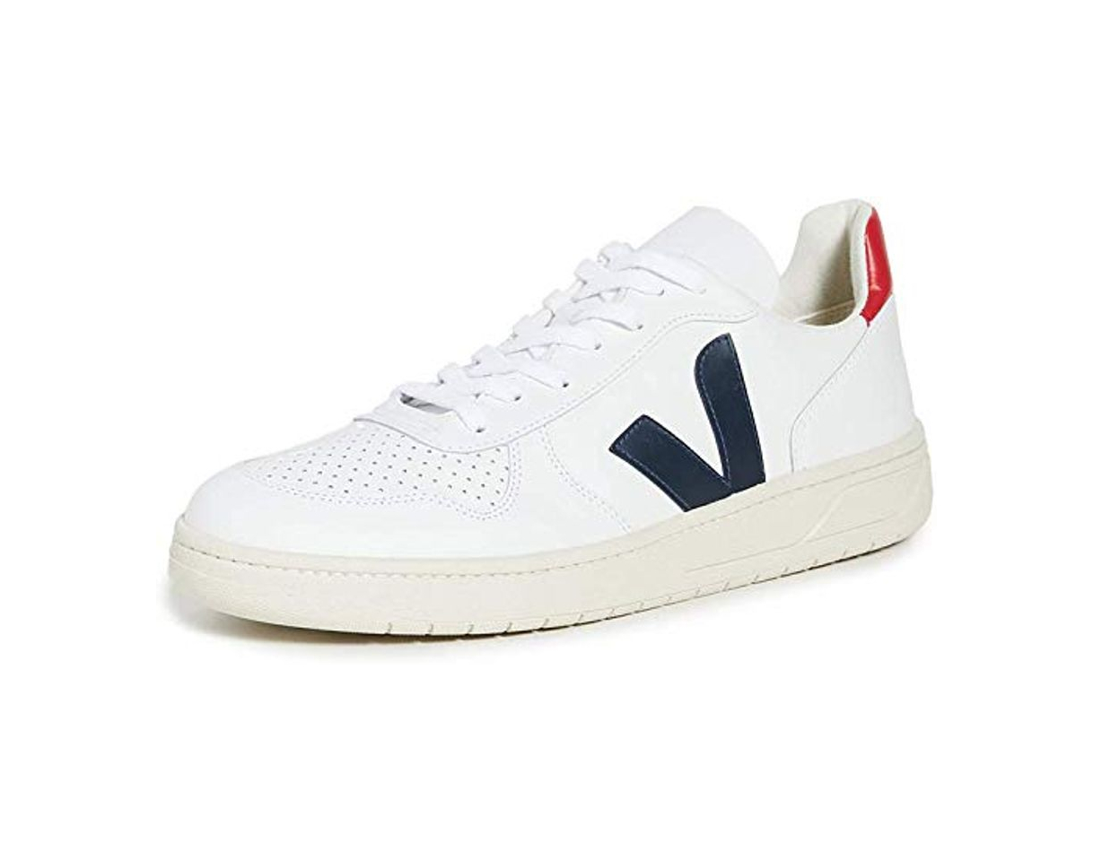 Product Sneakers V10 Cuir Blanc Contrase Bleu Marine pour homme -