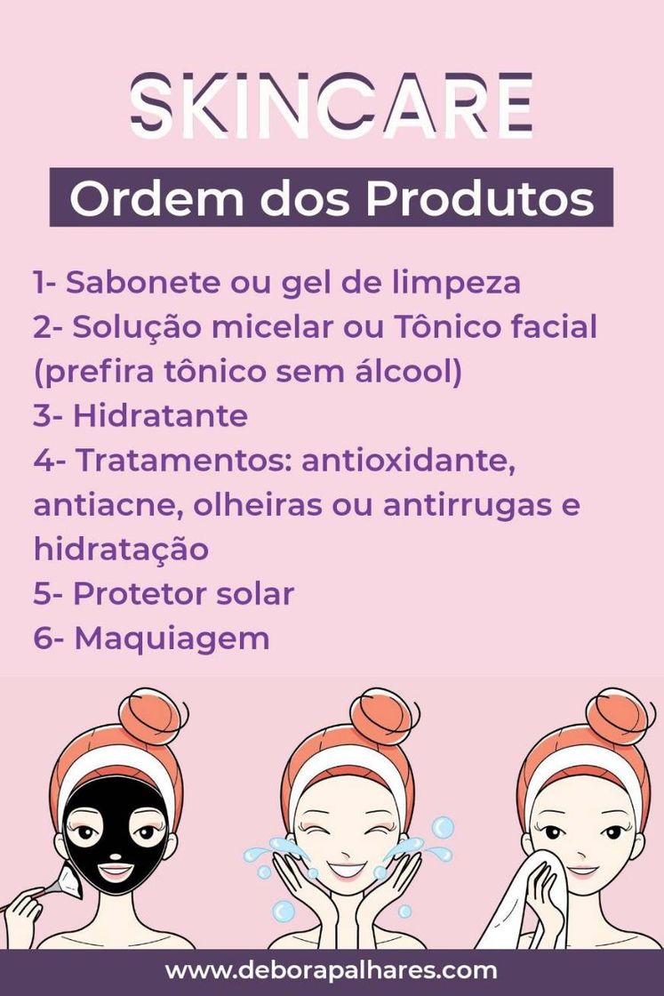 Fashion Ordem de uso dos produtos