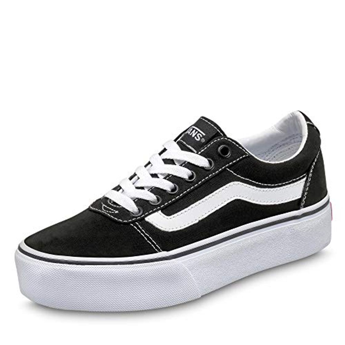 Fashion Vans Ward Platform Canvas Zapatillas Mujer, Negro