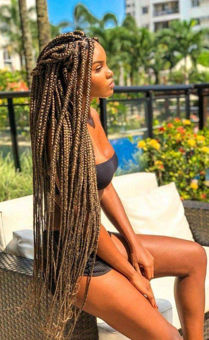 Moda Tranças box braids longas