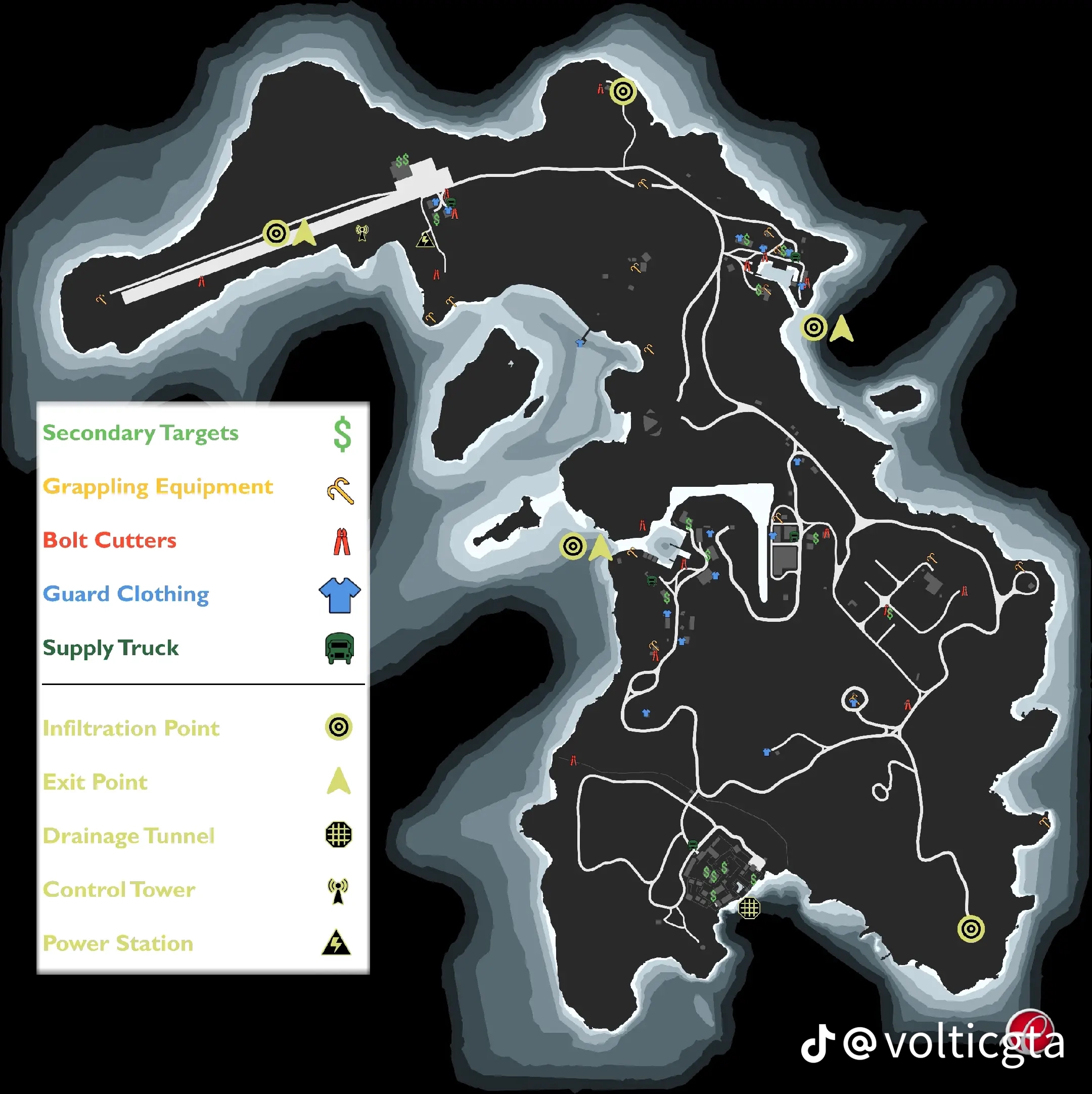 Mapa de cayo perico