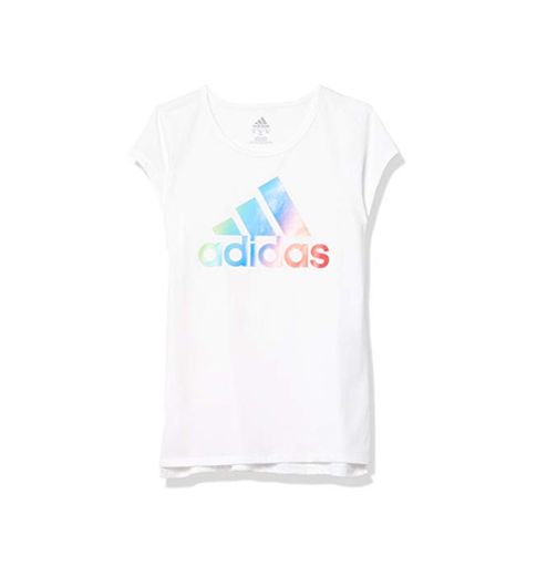 adidas Girls' Short Sleeve Side Vent Tee T-Shirt