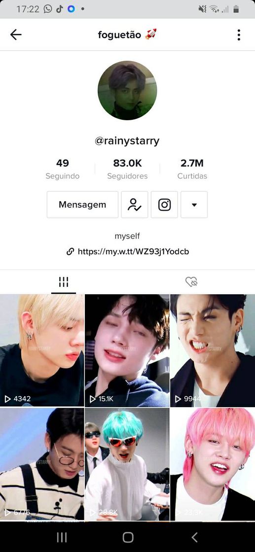 Fashion Conta do tik tok para kpopers