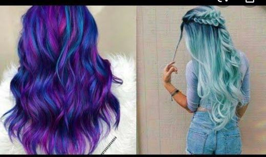 Inspiração cabelos coloridos ❤️💙🖤💛💚