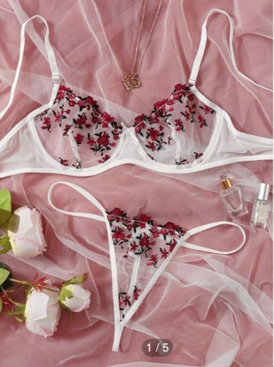 Lingerie Sensual sexy floral 🌺💖