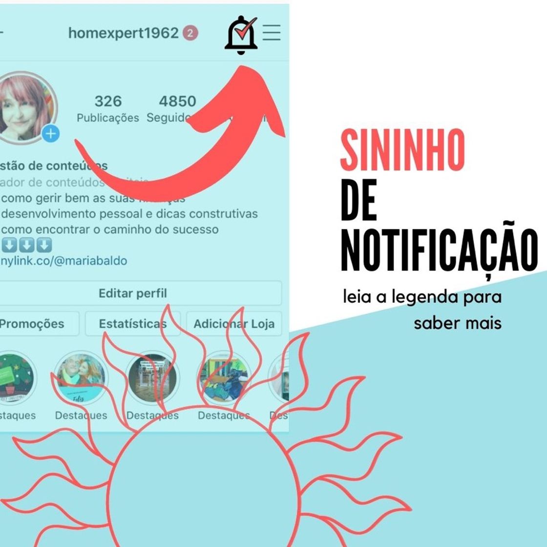 Moda 🔔Sininho de notificação 