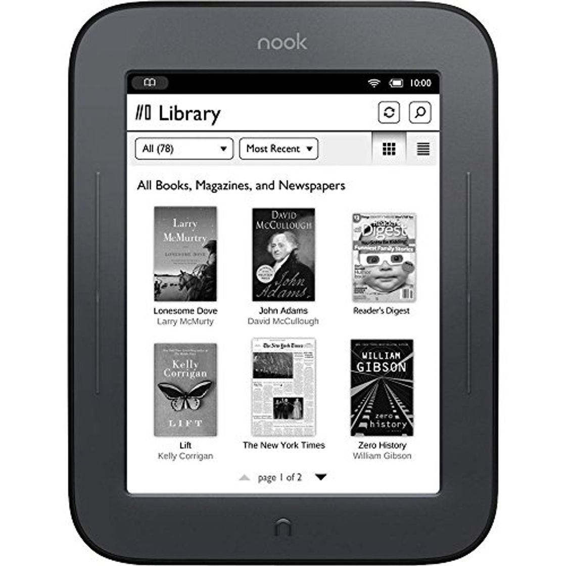 Product Barnes & Noble Nook Simple Touch lectore de e-Book 2 GB WiFi