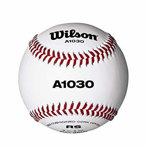 Wilson WTA1030B Pelota de béisbol A1030 Cuero con Costuras Rojas