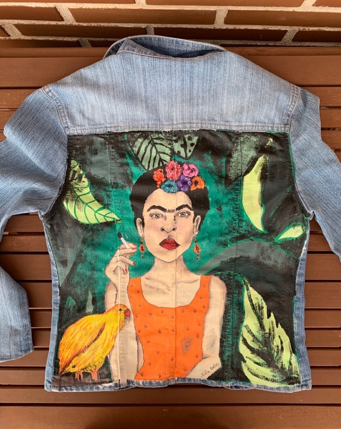 Moda Cazadora pintada a mano