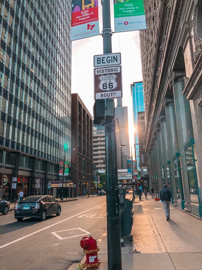 Place First Route 66 Sign in Illinois