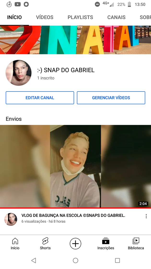 Social Meu canal do YouTube