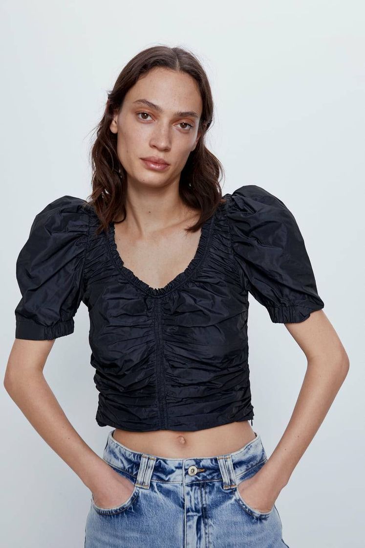 Moda Taffeta crop top