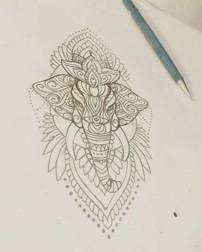 Tatuagem de inspiração - elefante indiano 