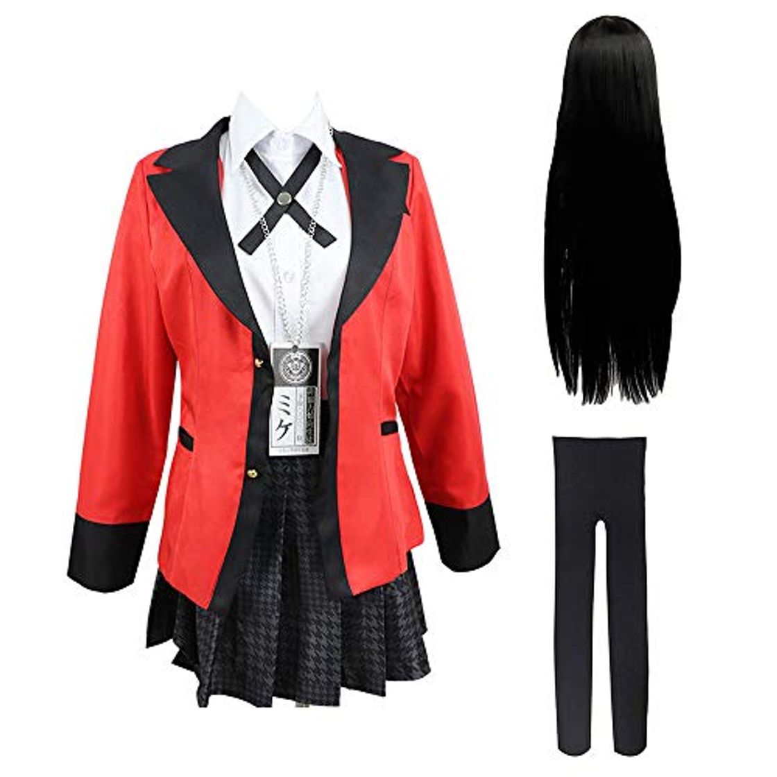 Producto Kakegurui Cosplay Disfraz y peluca de anime Cosplay Conjunto de uniforme para