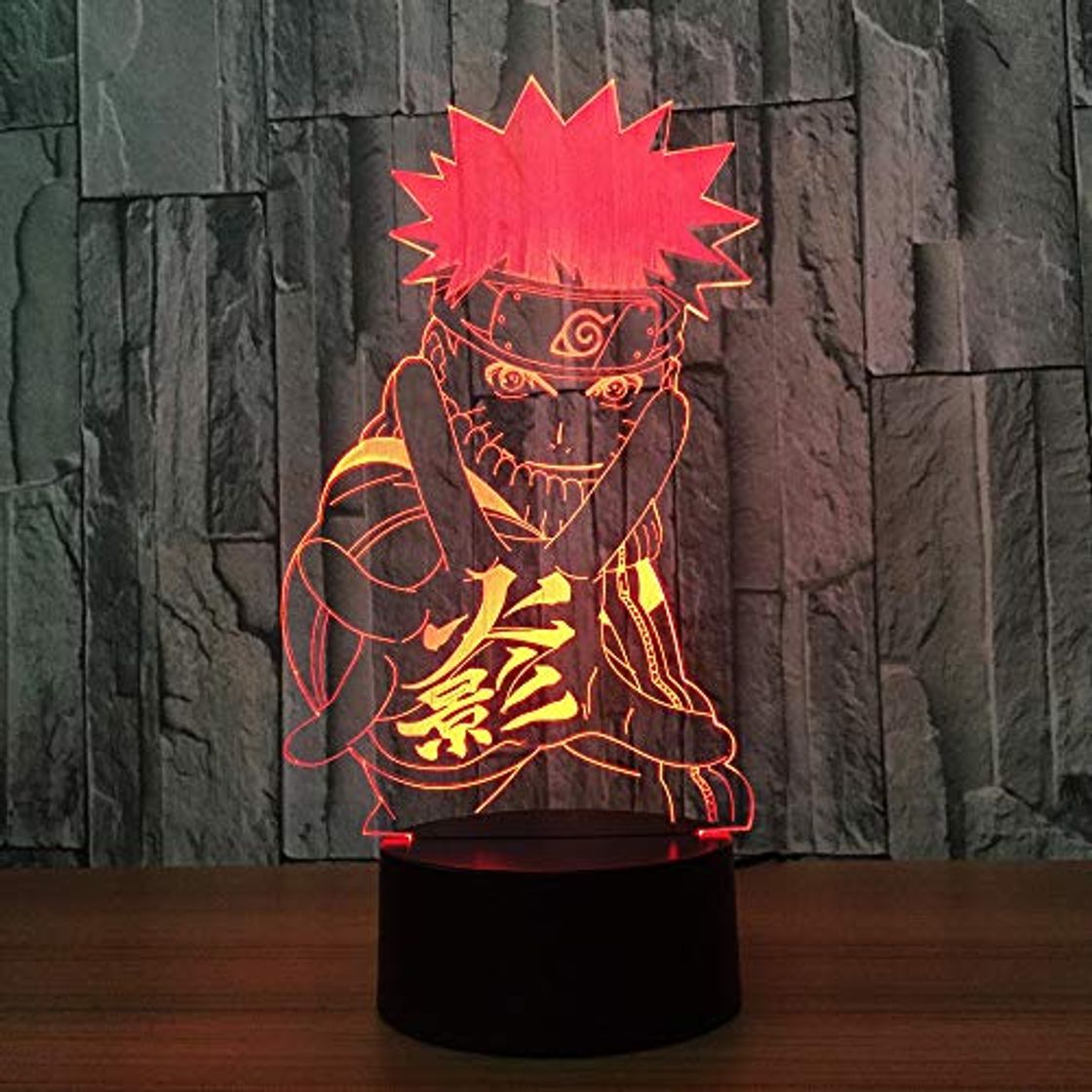 Producto luz de noche 3d Naruto Anime 3D Night Light Lámpara de Mesa Led Creativa 7 Cambio de Color Usb Lámpara de Escritorio Para s Regalos Sueño Iluminación Regalo de Navidad