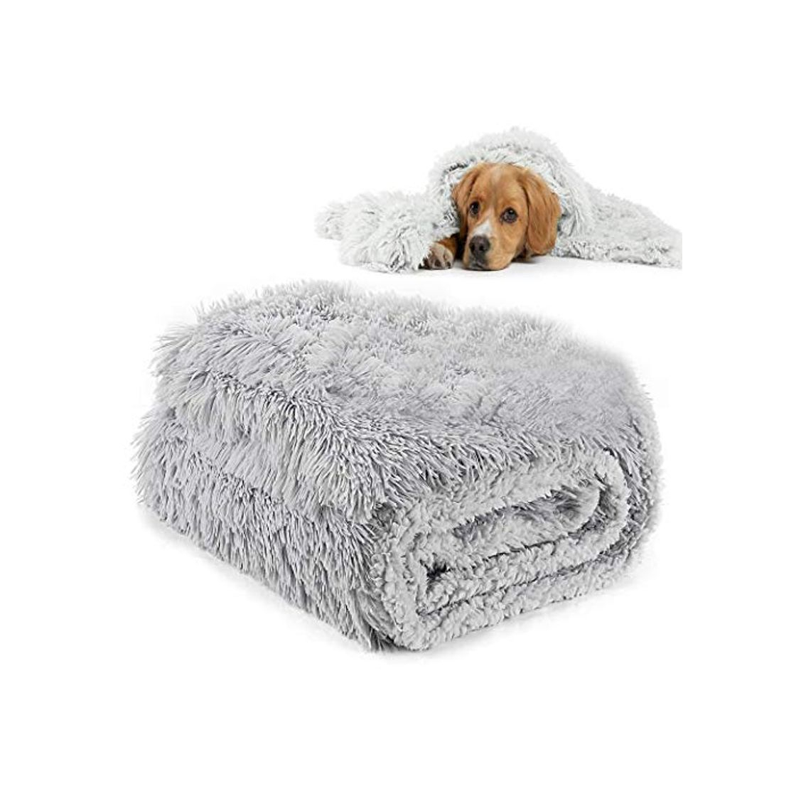 Product MMTX Esponjosas Felpa Mantas para Camas para Perros Gatos Colchón Doble Lado Mantas Mascotas Suave y Linda Cálido Manta Lavable Gatos y Perros para Cama de Perro Sofá y Vehículos Gris