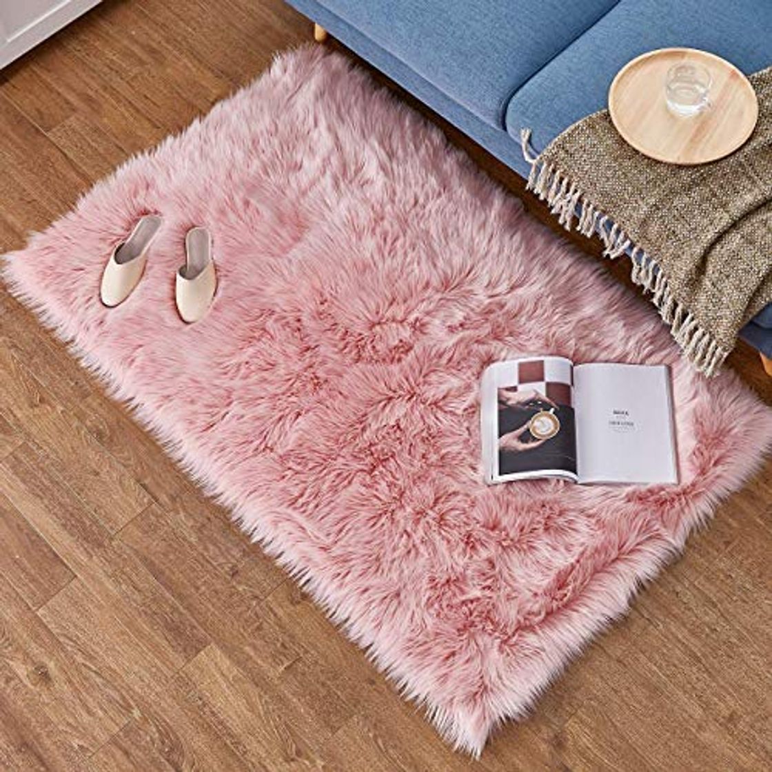 Producto DAOXU Piel de Imitación,Cozy sensación como Real, Alfombra de Piel sintética Lavable