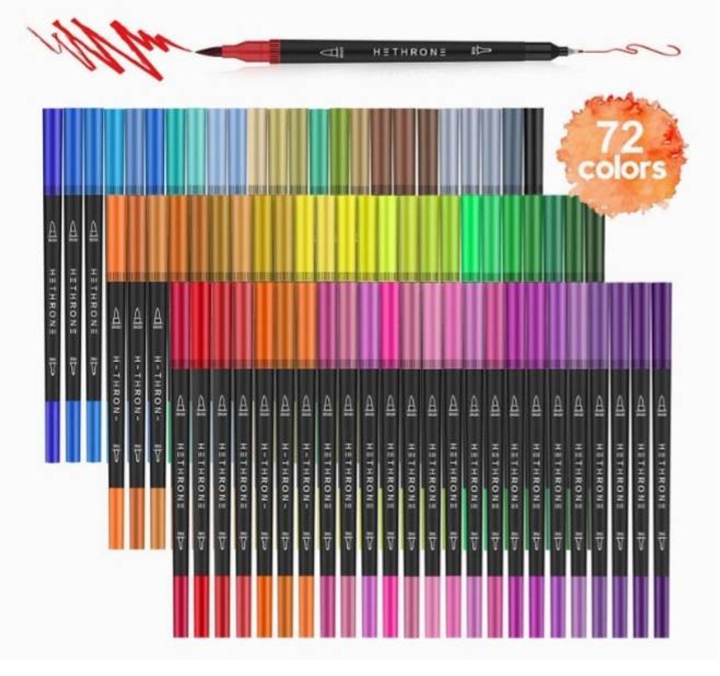 Fashion Hethrone 72 colors Dual Tip Brush Pen