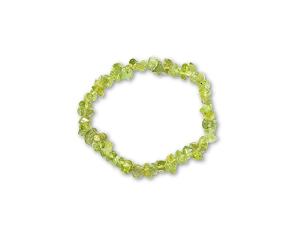 Beauty Taddart Minerals Pulsera divisora verde de la piedra natural peridoto montada en