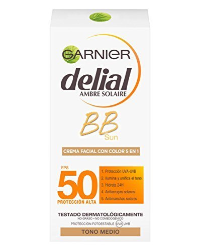 Social Garnier Delial BB Sun Crema Protector Solar con Color Especial Rostro y