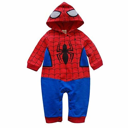 Lugar GJBXP 2018 nuevo bebé niño niña mameluco bebe spiderman jumpsuit Spiderman disfraz