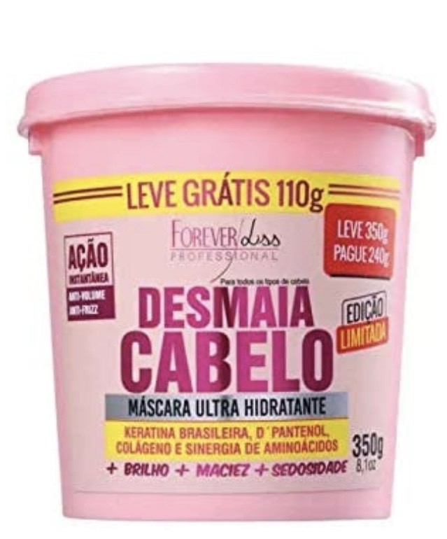 Fashion Máscara Desmaia Cabelo, FOREVER LISS, Rosa, 950gr